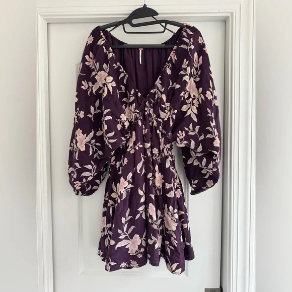 Free people small portia Floral Purple Dress - Picture 2 of 5